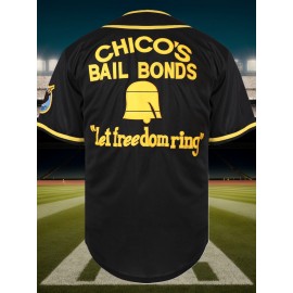 [Sporty] Men's #12 Black Baseball Jersey with Yellow Embroidery - V-Neck, Short Sleeve, Button-Up Shirt, Comfortable Polyester Fabric, Ideal for Training and Games