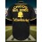 [Sporty] Men's #12 Black Baseball Jersey with Yellow Embroidery - V-Neck, Short Sleeve, Button-Up Shirt, Comfortable Polyester Fabric, Ideal for Training and Games