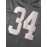 34 Black Breathable Embroidered Football Jersey - Casual V-Neck Sports Shirt For Outdoor Activities & Parties, Sizes S-XXXL