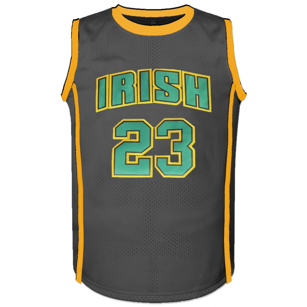 Embroidered #23 Irish Basketball Jersey, 100% Polyester Crew Neck Sports Tank Top with Slight Stretch, Unisex Sleeveless Jersey for All Seasons, Casual and Athletic Wear for Parties, Outdoors, and Sport Events Embroidered #23 Irish Basketball Jersey, 100% Polyester Crew Neck Sports Tank Top with Slight Stretch, Unisex Sleeveless Jersey for All Seasons, Casual and Athletic Wear for Parties, Outdoors, and Sport Events