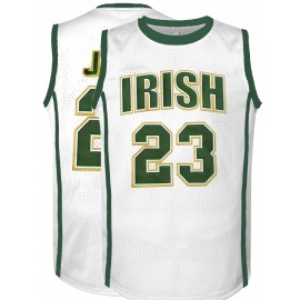 Embroidered #23 Irish Basketball Jersey, 100% Polyester Crew Neck Sports Tank Top with Slight Stretch, Unisex Sleeveless Jersey for All Seasons, Casual and Athletic Wear for Parties, Outdoors, and Sport Events