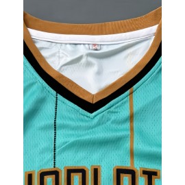 Men'S Basketball Shirt # 1 Light Green Basketball Sports Shirt S-XXXL