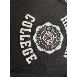 Men's #9 Embroidered Basketball Jersey - White & Red Hillman College Design, Loose Fit, Round Neck, S-3XL, Polyester Knit Fabric for Sports & Casual Wear, Outdoor Activewear | Loose Fit Jersey | Embroidered Detailing