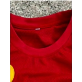 Men's #15 Red Basketball Jersey - Loose Fit, V-Neck Sleeveless Sports Shirt for Team Training, Casual Wear & Summer Parties - Details, Polyester, Machine Washable - Sizes S to XXXL, Sports Tank Top | Sleeveless Jersey | Glossy Texture