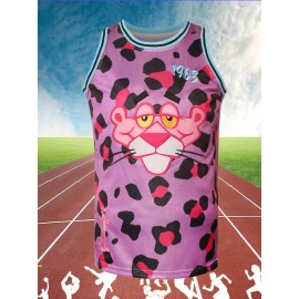 Men's #19 Basketball Jersey - Sleeveless, Stretchy Polyester Tank Top for Training & Casual Wear, Machine Washable - Versatile All-Season Design, Sizes S-XXXL