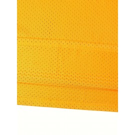 Men's #22 Crenshaw Embroidered Basketball Jersey - Yellow with Blue Trim, V-Neck, Sleeveless Sports Uniform for Streetball, Parties & Casual Wear, Sizes S-XXXL