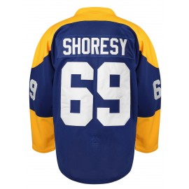 1pc Letterkenny Shamrocks Men'S Hockey Jersey - Polyester V-Neck with Embroidered #69 and Name - All-Season Sports Fan Gear for Ice Hockey, Casual Wear, Parties, and Outdoor Activities