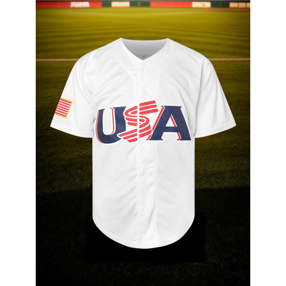 Men'S #10 Baseball Jersey, Embroidered Short-Sleeve Baseball Uniform, V-Neck Loose Button-Up Shirt, a Comfortable Top Suitable for Training And Games.