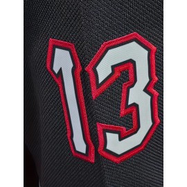 1pc Men'S Ice Hockey Jersey - #13 Voorhees Embroidered Polyester Sports Top, V-Neck Long Sleeve Loose-Fit, Slight Stretch Knit Fabric, for Party, Sports Events, Casual & Outdoor Activities - Four Seasons