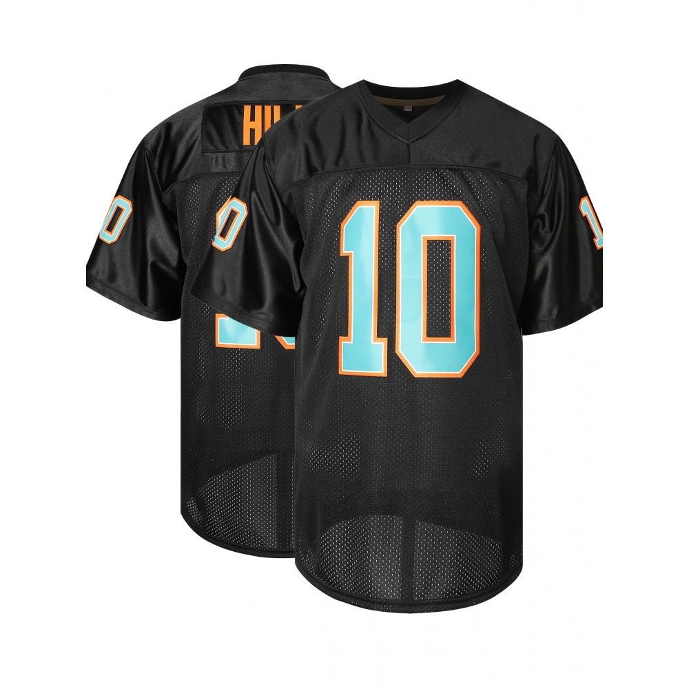 1pc Men'S Breathable Polyester Football Jersey - Embroidered Sports V-Neck Casual Shirt with Slight Stretch, Loose Fit for Parties, Festivals, Outdoors, Sizes S-XXXL 1pc Men'S Breathable Polyester Football Jersey - Embroidered Sports V-Neck Casual Shirt with Slight Stretch, Loose Fit for Parties, Festivals, Outdoors, Sizes S-XXXL