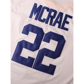 Men's #22 Embroidered Basketball Jersey - Breathable Polyester, Perfect for Sports & Casual Wear, Machine Washable